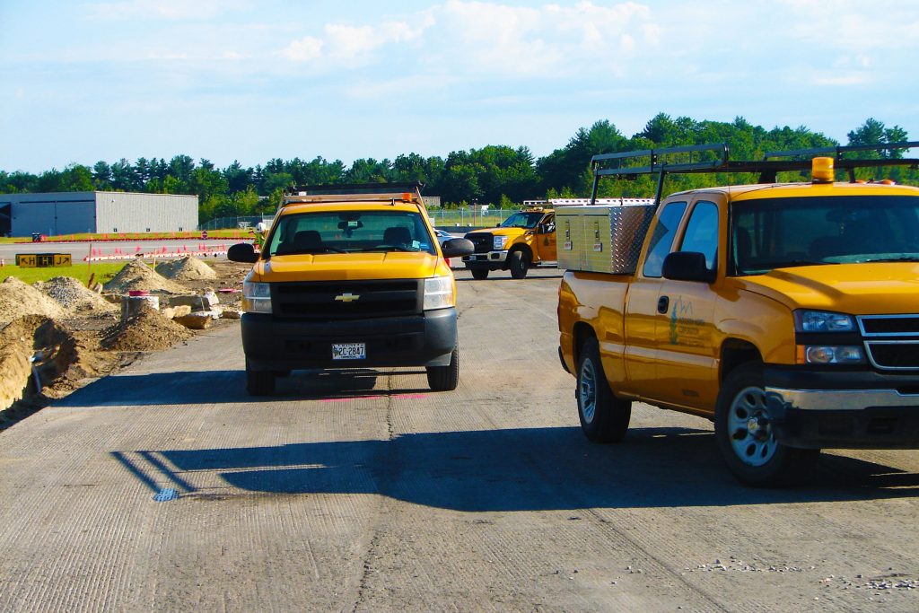 Our crew laying lines underground at Manchester-Boston Regional Airport