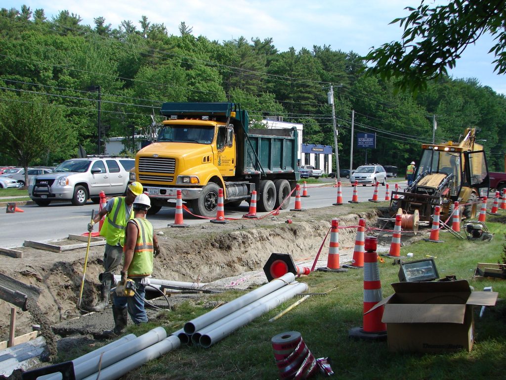 The construction site at RTE 1 Falmouth, ME