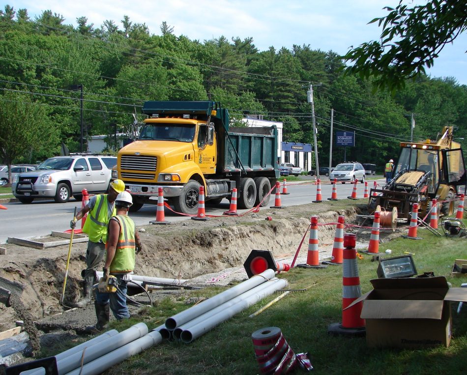 The construction site at RTE 1 Falmouth, ME