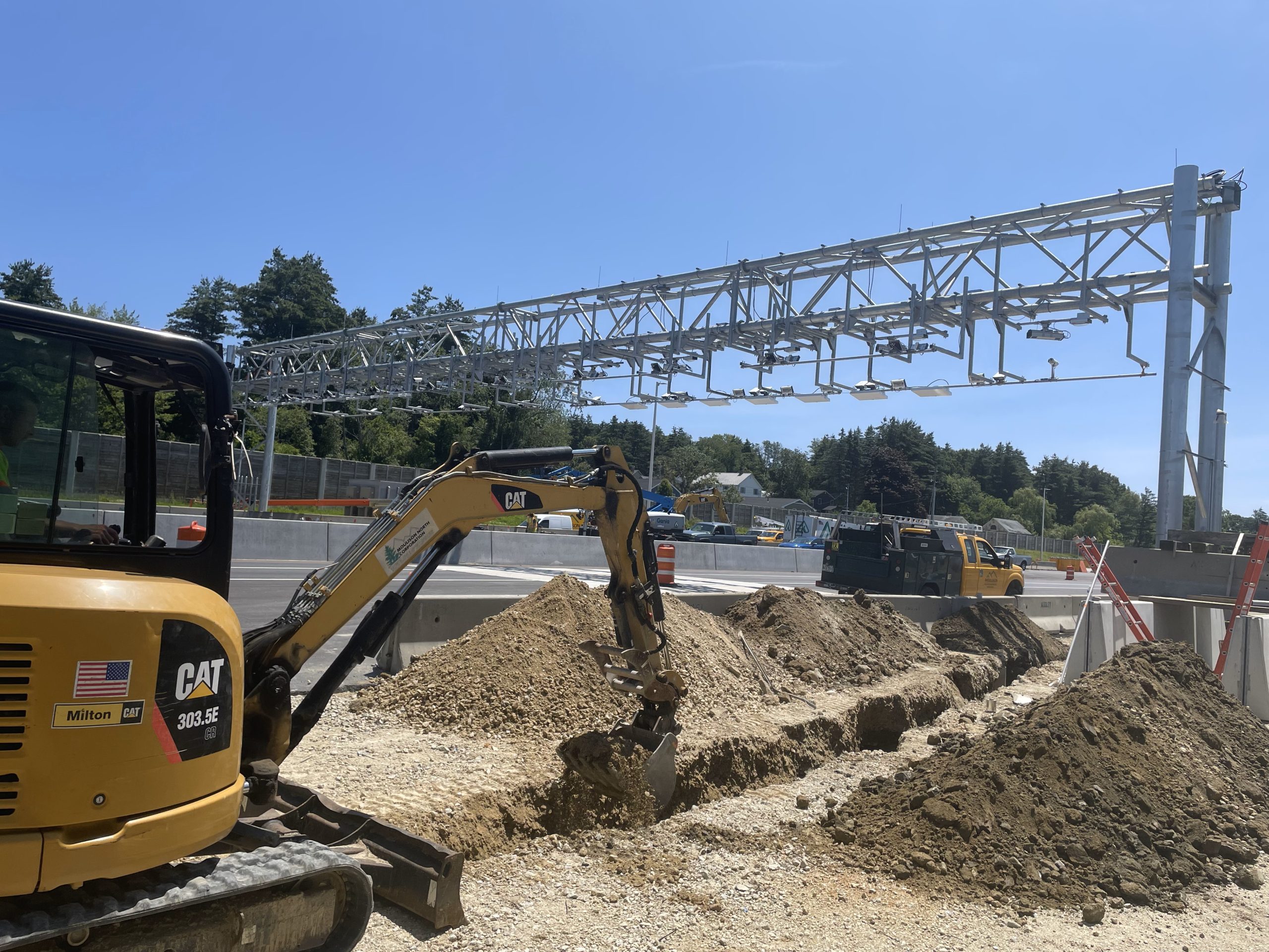 The Moulison team installing a toll booth system